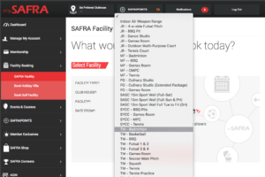 how to book safra badminton court